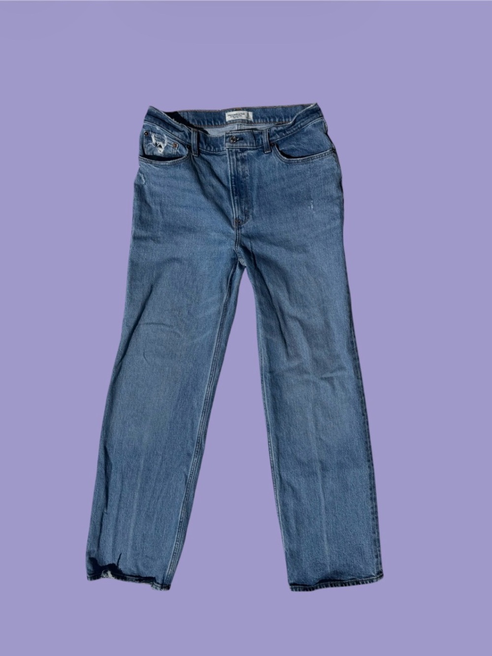 Abercrombie & Fitch 90s Relaxed High Rise Jeans 31/12 Long Tall - Picture 7 of 11